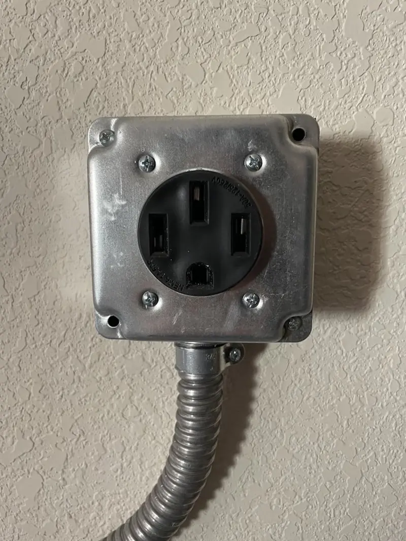 NEMA 14-50 outlet installed for Smart Home Electrical in Oley
